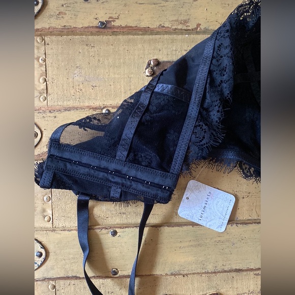 🎉❤️HOST PICK❤️🎉 FREE PEOPLE STRE BOHO ETHEREAL LACE BUSTIER TOP LACE BRA TOP S - Picture 11 of 15